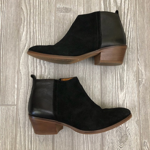 Madewell Shoes - Madewell Black Leather/Suede Ankle Boots